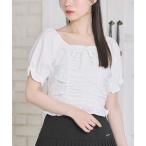 ブラウス シャツ シャーリングショートBL レディース