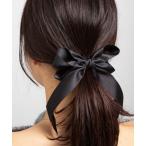 ヘアクリップ レイヤード ロング リボン ヘアフック