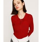 ニット セーター LACE UP H/G TOPS レースアップ ハイゲージ トップス 秋服 レディース