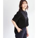 tシャツ 「すっきり見え!長め丈/接触冷感/マシンウォッシュ可」スキッパーネックジャージトップス レディース