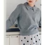 ニット セーター 襟付きショートニット レディース