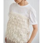 ショッピングフリンジ ニット セーター フリンジラメニット レディース