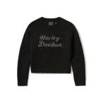 ショッピングハーレーダビッドソン ニット セーター メタリックスクリプトインターシャセーター レディース