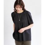ブラウス シャツ 「すっきり見え!長め丈/接触冷感/洗える」ピンタックデザインチュニックブラウス レディース