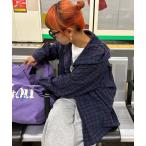 ショッピングトップス ブラウス シャツ 「アソート加工/ジャケット見え」「UNISEX」フード付きチェックシャツ レディース メンズ