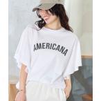 tシャツ 15th ANNIVERSARY 「AMERICANA×MICA&DEAL」フリルスリーブT-shirt レディース