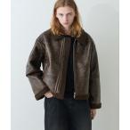 ブルゾン アウター 「Neucon/ニューコン」ヴィンテージムートンクロップドワイドブルゾン メンズ