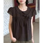 ブラウス シャツ ギンガムチェックブラウス レディース