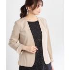 ジャケット ノーカラージャケット 「洗える／セットアップ可」ノーカラージャケット レディース