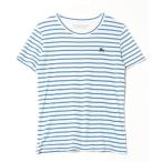 「BURBERRY BLACK LABEL」 ボーダー柄半袖Tシャツ 2 ブルー メンズ