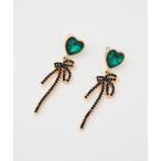 ピアス RHINESTONE HEART P/EARRING ラインストーン ハート ピアス レディース