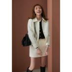 ブルゾン アウター ステンカラーショートジャケット レディース