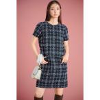 ワンピース ハーフスリーブツイードミニワンピース