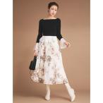 ショッピング花柄 スカート フラワープリントボリュームスカート