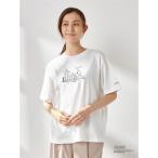 tシャツ 「PEANUTS」スヌーピープリントTシャツ レディース