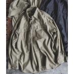 ショッピングユニフォーム シャツ ユニフォーム サージ ピンストライプ ワークシャツ メンズ