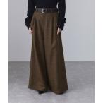 パンツ ツイストシームチェックワイドパンツ レディース