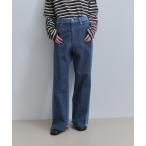 ショッピングストレート パンツ 「WEB限定」イレギュラーヘムワイドストレートパンツ レディース