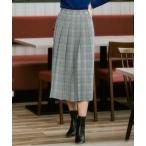 スカート ウール調プリーツスカート（しわになりにくい・洗濯機OK）「大きいサイズ有」