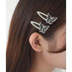 ヘアクリップ 「 Port / ポート 」 モノトーン バタフライ ヘアクリップ ( 2個セット ) #_