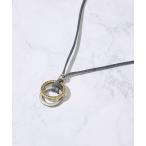 ネックレス Wリングレザー ネックレス メンズ レディース