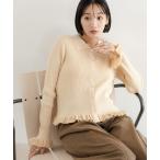 ニット セーター スソフリルカーディガンＬＳ 577229 レディース