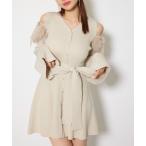 ワンピース 「2025AW」many wayフェイクファーミニニットワンピース 秋服