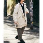 [417 EDIFICE] пальто с отложным воротником LARGE слоновая кость мужской 