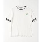 [MUVEIL] one отметка короткий рукав вязаный 38 белый женский 