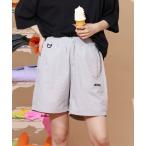 パンツ スモールロゴウーブンハーフパンツ レディース