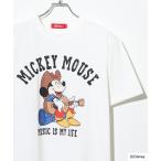 tシャツ ATELANE ANTIBAL Disney ミッキーマウス ウエスタンミッキー/ドナルドカスレプリントTEE メンズ レディース