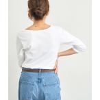 ショッピングtシャツ レディース tシャツ 「追加」ATON/エイトン 別注 SUVIN FRAISE ボートネック Tシャツ レディース