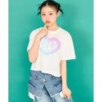 tシャツ ハートグラデーション クロ