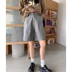 パンツ 「LAMPOON」合成皮革ハーフパンツ レディース