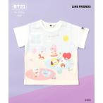 ショッピングbt21 tシャツ 「BT21」パネルプリント半袖Tシャツ キッズ 子供服 男の子 女の子