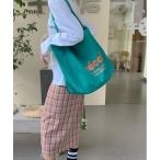 トートバッグ ロゴキャンバス トートバッグ カラーバッグ レディース