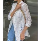 コート アウター ダブルブレスト総レースジャケット レディース