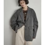 ジャケット テーラードジャケット ヘリンボーンタックスリーブテーラードジャケット レディース