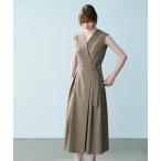 ワンピース カシュクールタックワンピース「DRY COMFORTABLE」