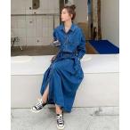 「Ulysses」 「Girly Doll」シャツワンピース M ブルー レディース