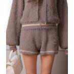 パンツ フェザーニットショートパンツ レディース