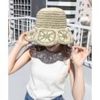 「SMELLY」 ストローハット - ホワイト系その他 レディース