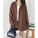 ショッピングスウェード ジャケット テーラードジャケット スウェードライクテーラードジャケット レディース