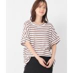 tシャツ シャドーボーダーBIGTシャツ レディース