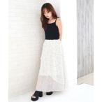 スカート ドットアシメフリルスカ