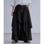 スカート ボタンフライイレヘムスカンツ