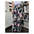 ショッピングリゾート パンツ リゾートボタニカル柄ワイドパンツ レディース