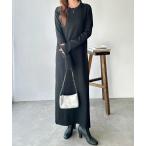 ショッピングマキシワンピ ワンピース 全骨格対応！選べるネックジャガードワンピ―ス