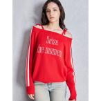 ニット セーター Seize the momentオフショルリボンニットトップス レディース