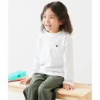 tシャツ 名札穴あかない 無地 ポケット付き クルーネック 長袖Tシャツ キッズ 子供服 男の子 女の子